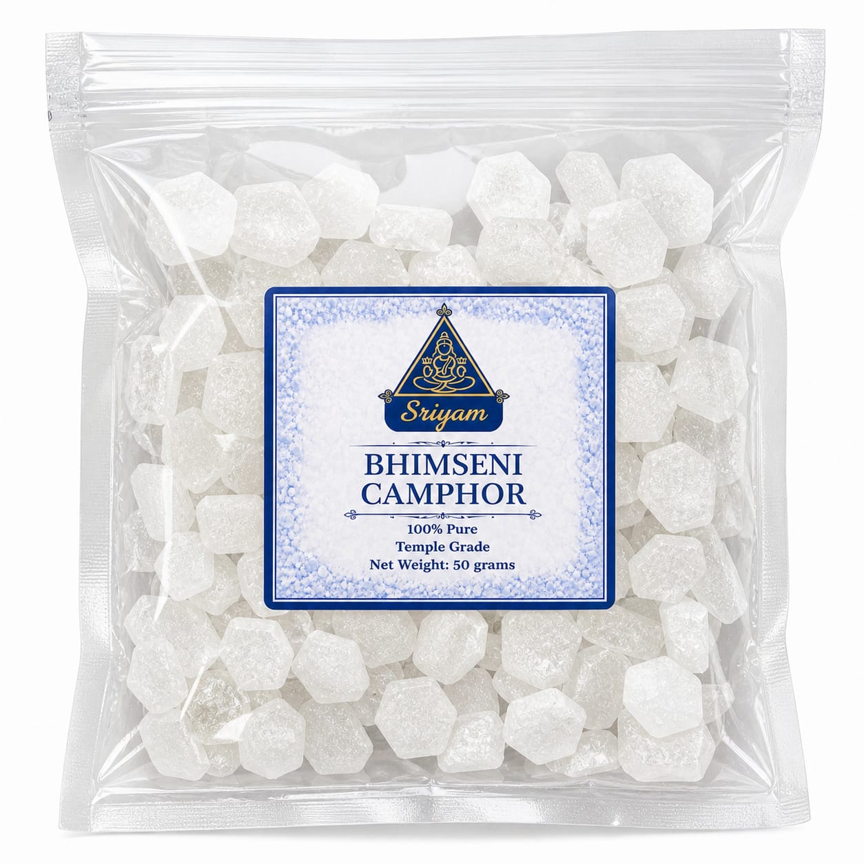 Sriyam Bhimseni Camphor – 100% Pure Temple Grade